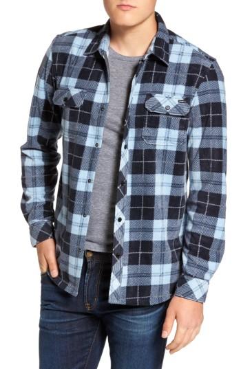 Men's O'neill Glacier Plaid Fleece Flannel Shirt - Blue