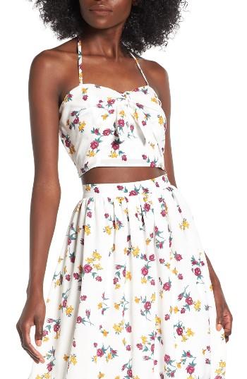 Women's Leith Tie Front Crop Halter Tank