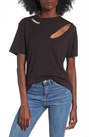 Women's Arrive Kingston Ripped Tee - Black