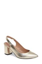 Women's Lewit Adriana Slingback Pump .5us / 35.5eu - Metallic