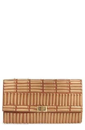 Area Stars Blade Beaded Clutch - Brown