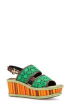 Women's Geox Sakely Platform Wedge Sandal Us / 35eu - Green