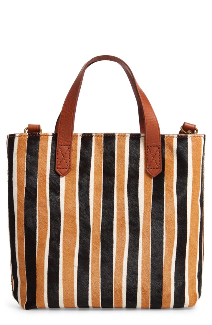 Madewell The Small Transport Genuine Calf Hair Crossbody Bag - Brown
