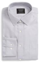 Men's Nordstrom Men's Shop Smartcare(tm) Traditional Fit Herringbone Dress Shirt .5 - 32/33 - Grey