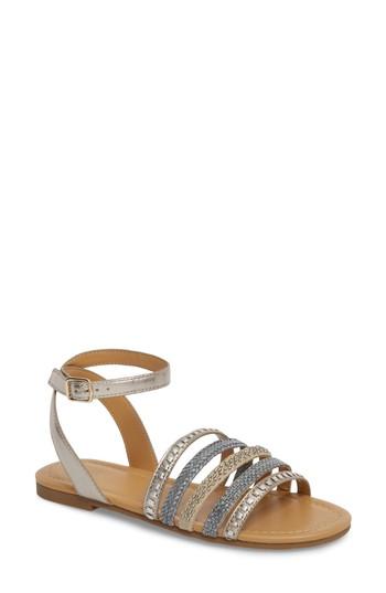 Women's Jack Rogers Hannah Braided Embellished Sandal M - Metallic