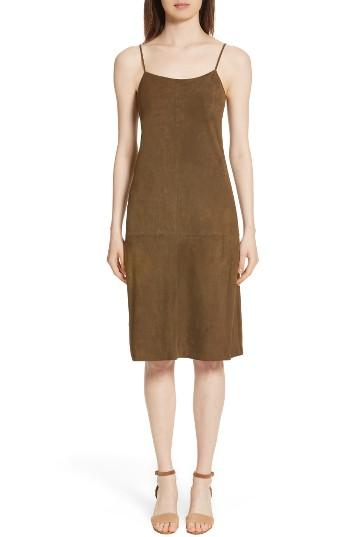 Women's Theory Telson S Metises Suede Slipdress