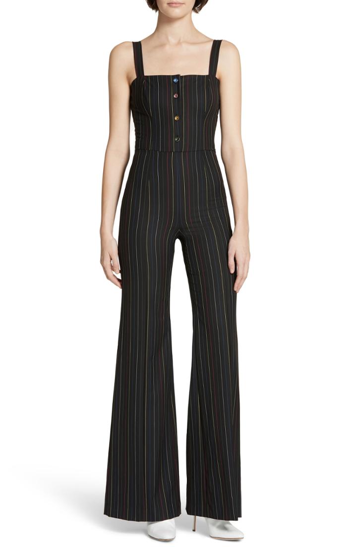 Women's Staud Tao Rainbow Stripe Jumpsuit
