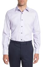 Men's David Donahue Trim Fit Dress Shirt - 34/35 - Purple