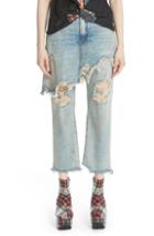 Women's R13 Double Classic Ripped Crop Jeans