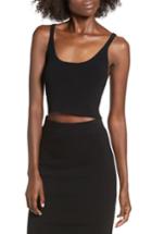 Women's Leith Fitted Crop Top - Black