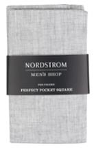 Men's Nordstrom Men's Shop The Perfect Pre-folded Pocket Square, Size - Grey