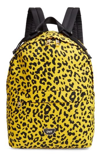 Dvf Print Nylon Backpack - Yellow