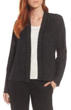 Women's Eileen Fisher Simple Shaped Silk Blend Cardigan - Black