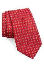 Men's Nordstrom Men's Shop Halo Dot Silk Tie, Size - Red