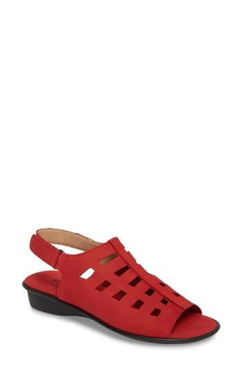 Women's Sesto Meucci Elita Cutout Slingback Sandal M - Red