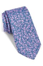 Men's The Tie Bar Webb Floral Linen Tie, Size - Blue