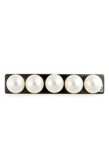 Alexandre De Paris Imitation Pearl Embellished Barrette