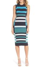 Women's Vince Camuto Stripe Sweater Dress - Blue/green