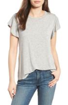 Women's Bobeau Flutter Sleeve Tee - Grey