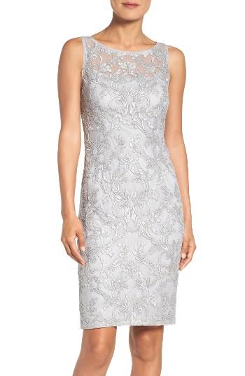Women's Adrianna Papell Mesh Sheath Dress
