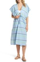Women's Echo Sunset Stripe Strapless Cover-up Romper, Size - Blue