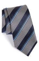 Men's Canali Stripe Silk Tie, Size - Blue