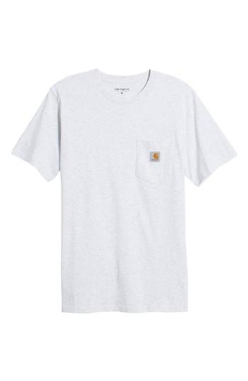 Men's Carhartt Work In Progress Logo Pocket T-shirt, Size - Grey