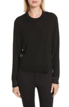 Women's Rag & Bone Sadie Merino Wool Blend & Silk Sweater, Size - Black