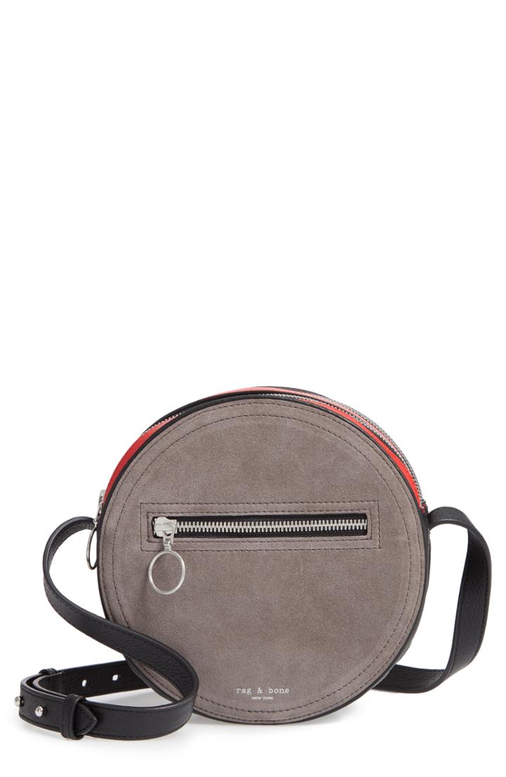 Rag & Bone Leather & Suede Circle Bag - Grey