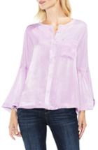 Women's Two By Vince Camuto Bell Sleeve Satin Shirt, Size - Purple