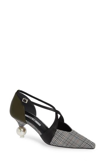 Women's Yuul Yie Faux Fur Statement Heel Pump .5us / 36.5eu - Grey