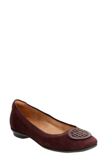 Women's Clarks 'candra Blush' Flat .5 M - Purple