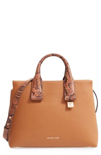 Michael Michael Kors Rollins Leather Satchel - Brown