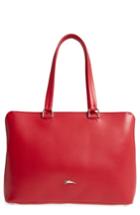 Longchamp Honore 404 Leather Tote - Red
