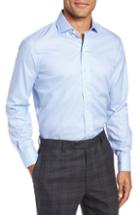 Men's Ledbury Easley Classic Fit Houndstooth Dress Shirt .5 - Blue