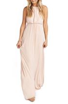 Women's Show Me Your Mumu Amanda Open Back Blouson Gown - Pink