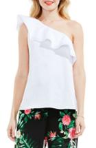 Women's Vince Camuto Ruffle One Shoulder Blouse, Size - White