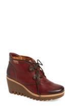 Women's Pikolinos 'maple' Wedge Bootie Eu - Burgundy