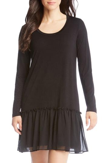 Women's Karen Kane Flounce Ruffle Hem Dress - Black