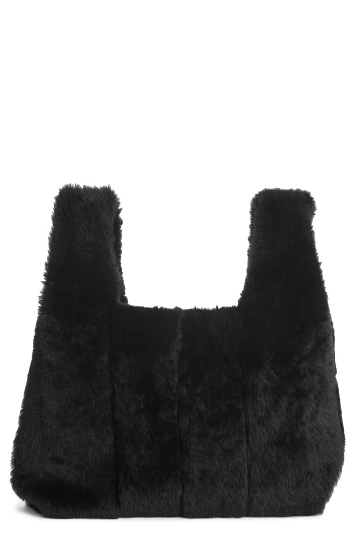 Kara Genuine Shearling Mini Shopper -