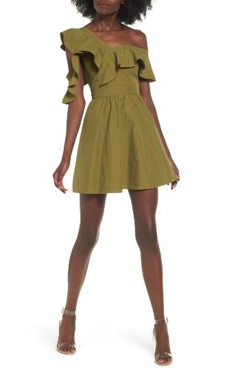 Women's J.o.a. Ruffle Dress - Green