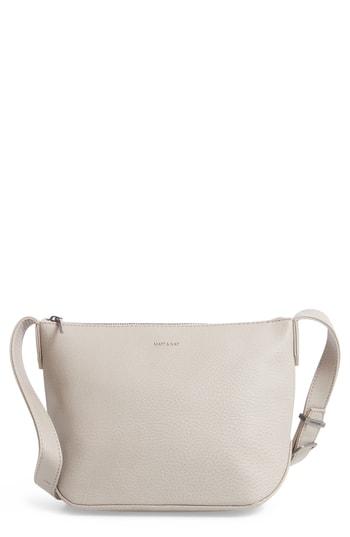 Matt & Nat Large Sam Faux Leather Crossbody Bag - White