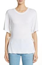 Women's Jean Atelier Axel Lace-up Tee - White