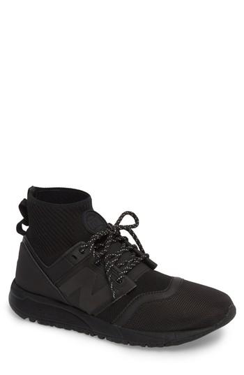 Men's New Balance 247 Mid Sneaker D - Black