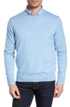 Men's Peter Millar Crown Cotton Blend Sweater, Size - Blue