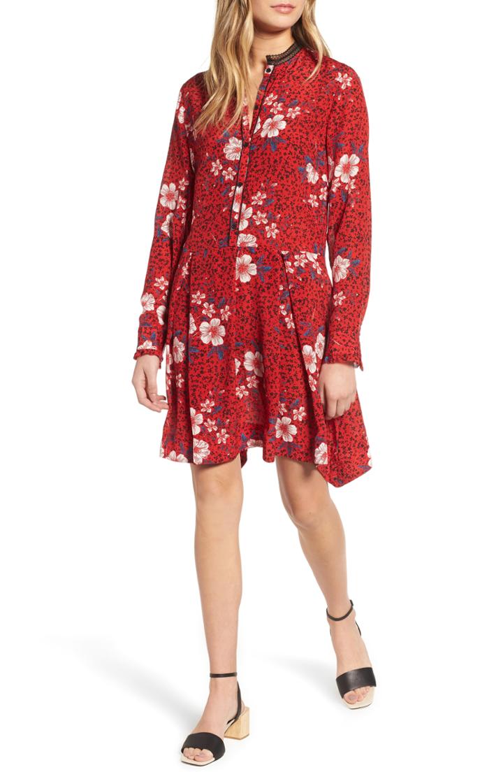 Women's Zadig & Voltaire Ruti Pensee Double Floral Silk Dress