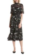 Women's Kate Spade New York Botanical Chiffon Midi Dress - Black