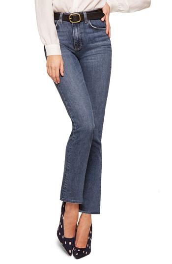 Women's Reformation Liza High Waist Straight Leg Jeans - Blue