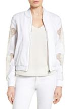 Women's Kobi Halperin Zandra Lace Trim Bomber Jacket