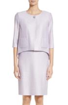 Women's St. John Collection Hansh Sequin Knit Top - Purple